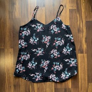 Hippie Rose - Black Floral Flowy Tank Top